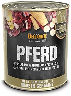 Belcando Premium Dose [6x800g Pferd mit Kartoffel] | Nassfutter für Hunde | Alleinfutter aus der Dose