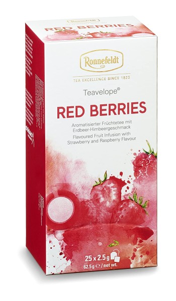 Ronnefeldt Teavelope Red Berries, Früchtetee, Teebeutel (25 x 1,5 g)