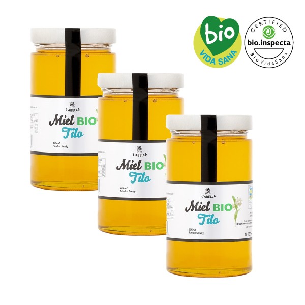 Echter BIO Lindenblütenhonig aus Spanien-Premium Qualität-Naturprodukt-3x900g