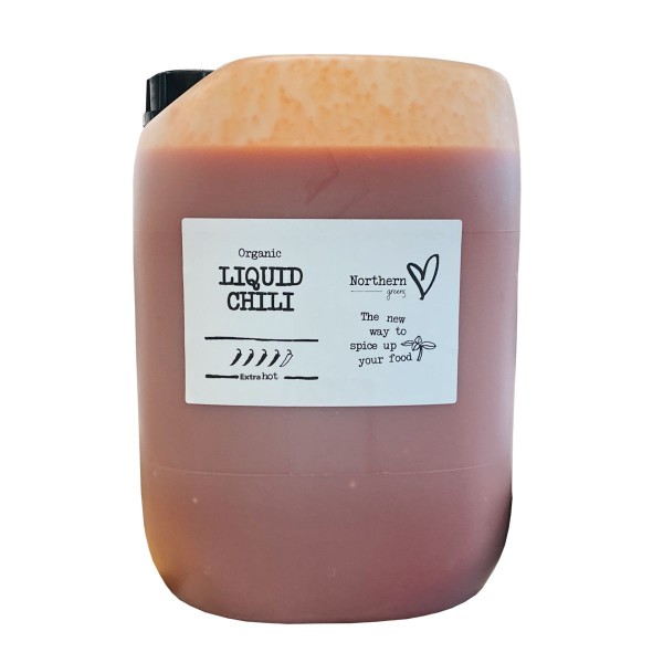 Northern Greens - Flüssiger Chili EXTRA SCHARF, Bio zum würzen 10L Kanister für Großverbraucher und Gastronomie