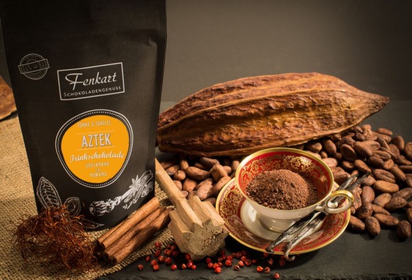 Trinkschokolade Aztek Tonka & Vanille 200g | Kakao Natur aus kräftigem Edelkakao aus Panama 