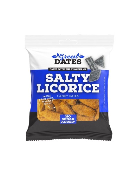 Green Dates Salty Licorice - Datteln mit Salzlakritz - 90g 