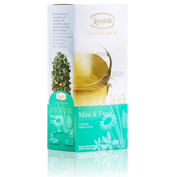 Ronnefeldt Mint & Fresh "Joy of Tea" - Kräutertee, 15 Teebeutel, 21 g