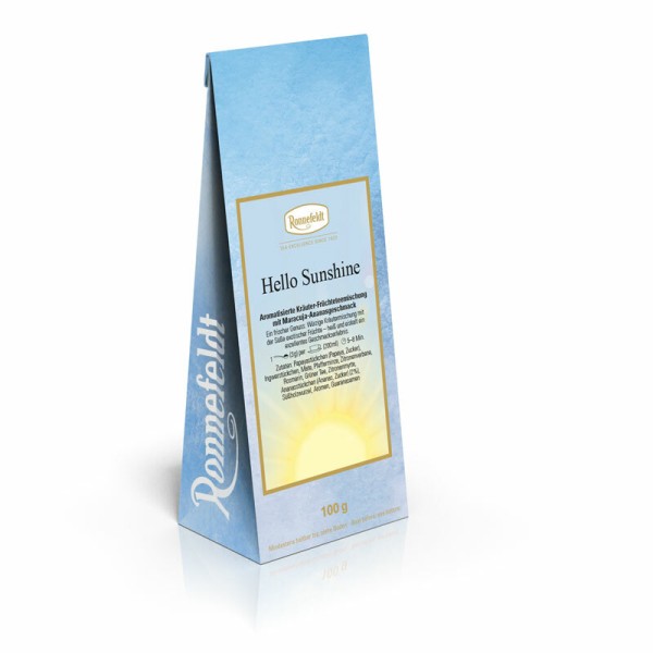 Ronnefeldt - Hello Sunshine - Aromatisierte Kräuter-Früchteteemischung mit Maracuja Ananasgeschmack - 100g