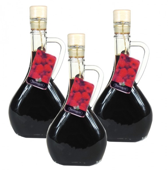 Himbeer Balsamico - Balsamico Essig mit Aroma aus Italien - 3x 250ml - Balsamico