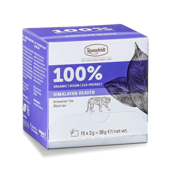Ronnefeldt 100% Himalayan Heaven - BIO Schwarzer Tee, 15 Teebeutel à 2 g, 30 g, 15 Teebeutel à 2 g, 30 g | Organic | Vegan | Eco-friendly