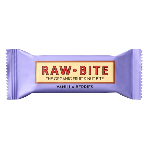 Raw Bite - Vanilla Berries Riegel - Frucht-Nussriegel mit feinen Beeren