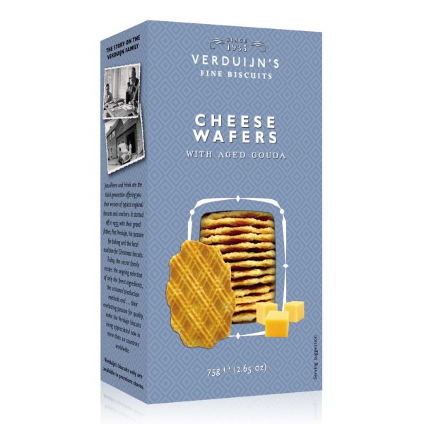 VERDUIJN'S - Gouda Käse-Waffeln aus der Niederlande - Holländische Waffeln 75 g