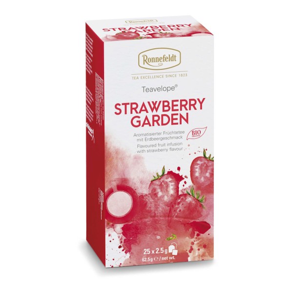 Ronnefeldt Teavelope "Strawberry Garden" - Früchtetee, 25 Teebeutel, 37,5 g