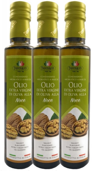 Extra Natives Olivenöl mit natürlichen Walnussaroma aus Italien-3x250ml