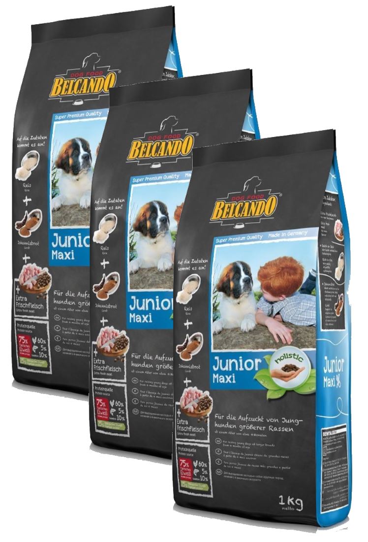 Hunde Trockenfutter - Junior Maxi Geflügel und Reis 3x 1kg - Belcando Hundefutter ...