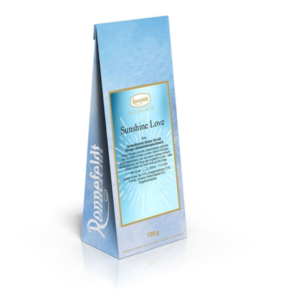 Ronnefeldt - Sunshine Love - Aromatisierter Grüner Tee mit Orange-Johannisbeergeschmack - 100g