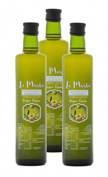 Extra Natives Olivenöl aus Spanien - höchste Qualität - reines Naturprodukt - kaltgepresst-3x500 ml