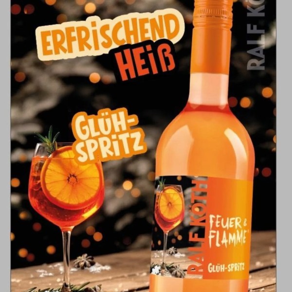 Glühwein Glüh-Spritz - erfrischend heiß ​0,75l - Feuer & Flamme