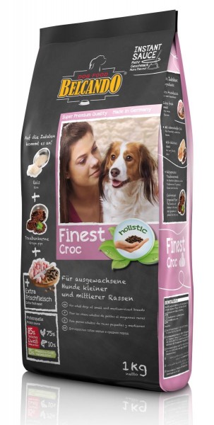 Hunde Trockenfutter - Adult Finest Croc mit Ente 1kg - Getreidefrei Belcando Hundefutter