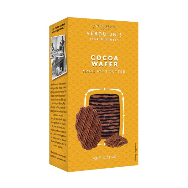 VERDUIJN'S - Kakao-Waffeln aus der Niederlande - Holländische Waffeln 75 g