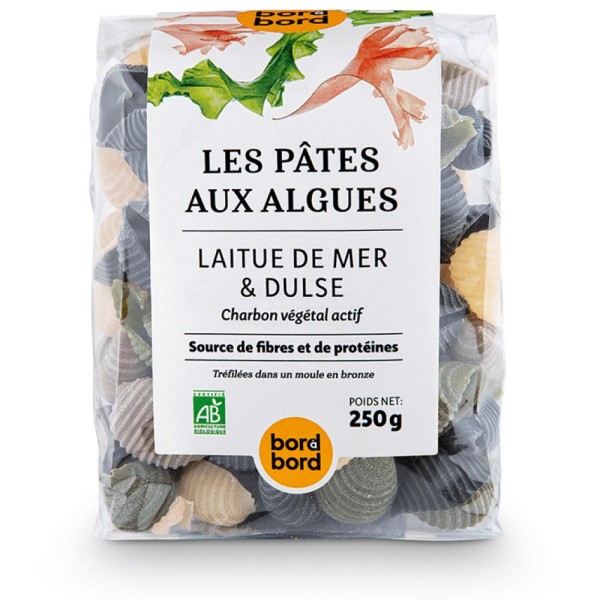 Bord à bord BIO Nudeln mit Algenmix 250g aus Frankreich/Bretagne/Atlantik | Laborgeprüfte Algennudeln