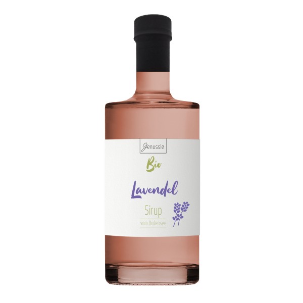 Bio Lavendelblüten-Sirup - 500ml - Genüssle Bio Lavendelsirup vom Bodensee - Lavendel Sirup