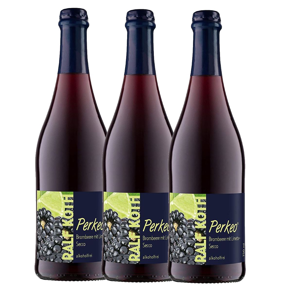 Brombeer mit Limette-Secco 3x 0,75l - alkoholfrei - Perkeo - Prämiert ...