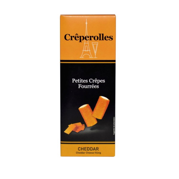 CRÊPEROLLES - kleine gefüllte Crêpes mit Cheddar Käsefüllung - Millcrepes - 100g