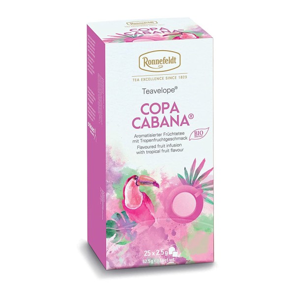 Ronnefeldt Teavelope "Copa Cabana" - Früchtetee mit Tropenfruchtgeschmack, 25 Teebeutel, 62,5 g