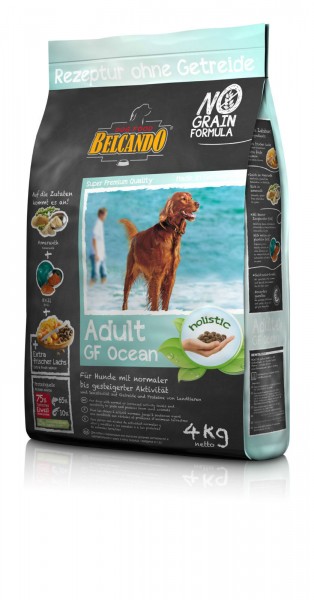 Hunde Trockenfutter - Adult GF Ocean mit Fisch 4kg - Belcando Hundefutter - getreidefrei