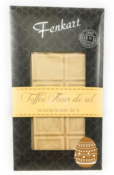 Karamellisierte Meersalz Schokolade 1x 100g - Fenkart Schokoladengenuss - Weisse Schokolade 34%