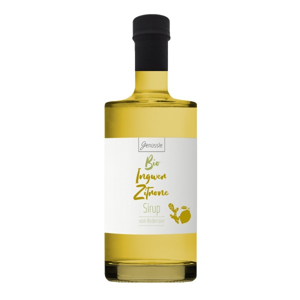 Bio Ingwer-Zitronen-Sirup - 500ml - Genüssle Ingwer Zitronen Sirup vom Bodensee