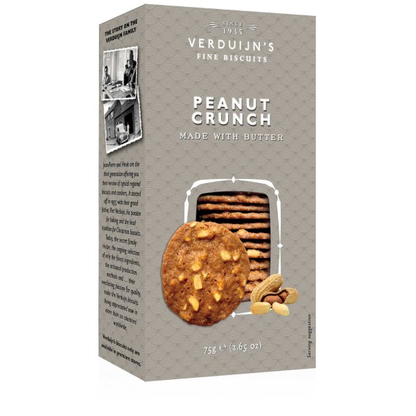 VERDUIJN'S - Butterwaffeln Peanut Crunch aus der Niederlande - Holländische Waffeln 75 g