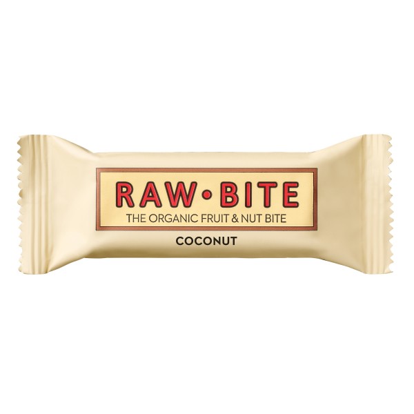 Raw Bite - Coconut Riegel - Frucht-Nussriegel mit feinen Kokosraspeln