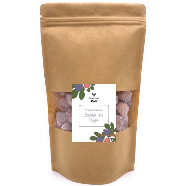 GourmetKult - Getrocknete Feigen aus Spanien - Sonnengetrocknet - 100 % natürlich - Glutenfrei - 500 g Beutel