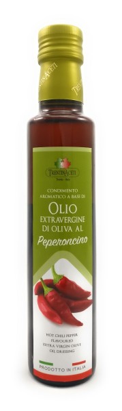 Extra Natives Olivenöl mit natürlichen Peperoncinoaroma aus Italien - höchste Qualität - 250 ml