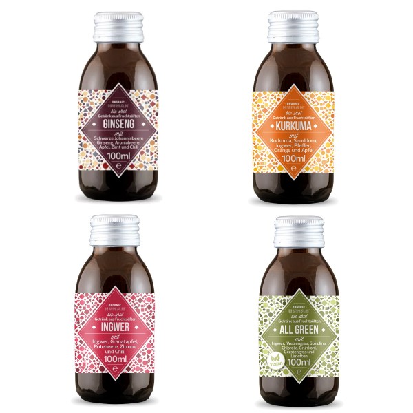 Organic Human - Bio Shot Probierset - 4 x 100 ml