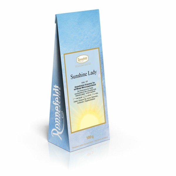 Ronnefeldt - Sunshine Lady - Aromatisierter Schwarzer Tee mit Mango-Maracujageschmack - 100g