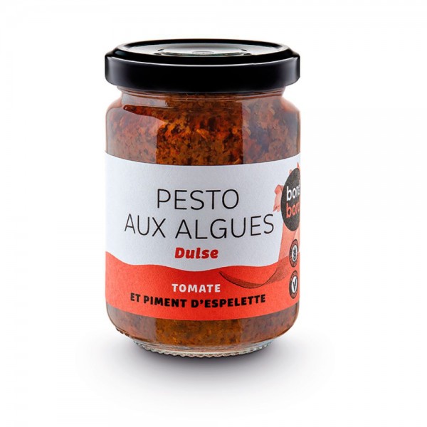 Bord à bord rotes Algenpesto aus Dulce 120g aus Frankreich/Bretagne/Atlantik | Laborgeprüfte Algen | Rotes Pesto aus Algen