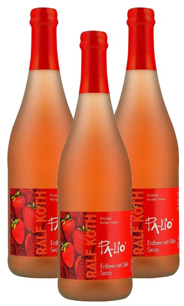 Palio - Erdbeer mit Chili Secco 3x 0,75l - Fruchtiger Perlwein - Prämiert