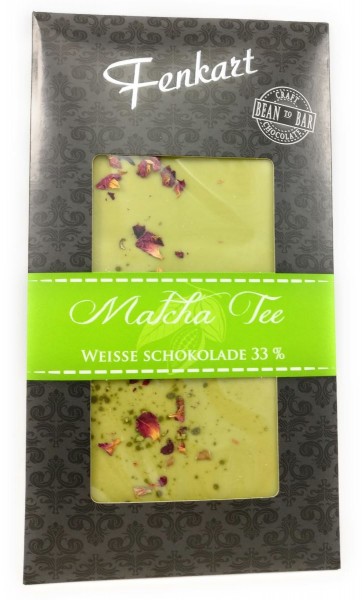 Matcha Tee Schokolade 1x 100g - Fenkart Schokoladengenuss - Edelvollmichschokolade 33%