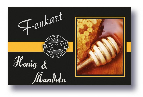 Mandel & Honig Schokolade 1x 80g - Fenkart Schokoladengenuss - "Bean to Bar" Schokolade 