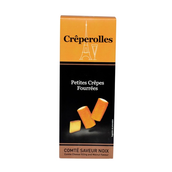 CRÊPEROLLES - kleine gefüllte Crêpes mit Comté - Nussfüllung - Millcrepes - 100g