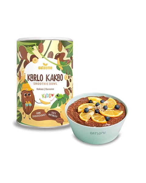 Oatsome - Kids Karlo Kakao - Smoothie Bowl - Nährstoff Frühstück mit 100% natürlichen Zutaten & ohne Zusatzstoffe und raffinierten Zucker - 400g