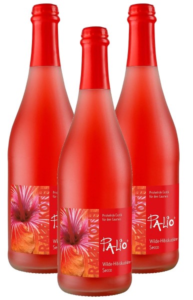 Palio - Wilde Hibiskusblüte Secco 3x 0,75l - Fruchtiger Perlwein - Prämiert 