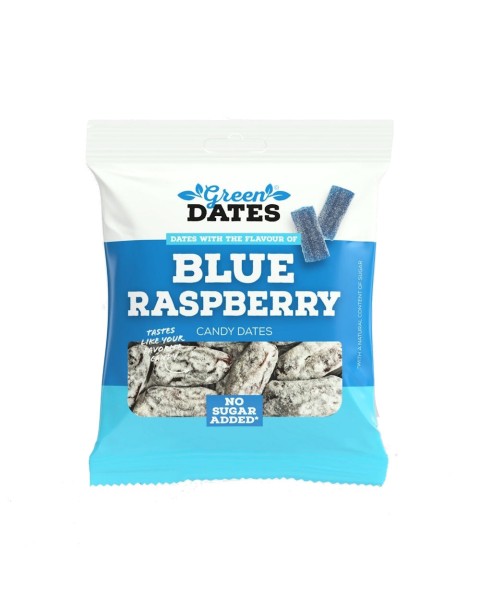 Green Dates Blue Raspberry - Datteln mit Geschmack nach blauer Himbeere - 90g 