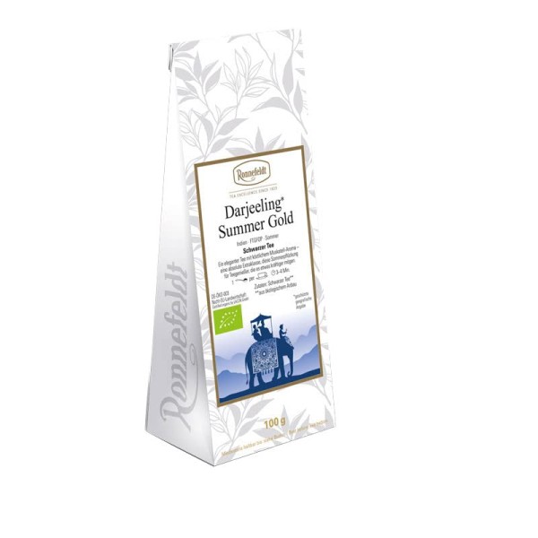 Ronnefeldt - Darjeeling Summer Gold - Bio - Schwarzer Tee aus Darjeeling - 100g