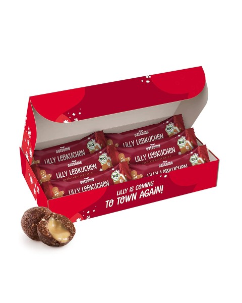 Oatsome - Lilly Lebkuchen - Bliss Balls - Bio-Fruchtkugeln mit Füllung - Vegan & Glutenfrei & Ohne Zuckerzusatz - 240g