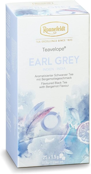 Ronnefeldt - Teavelope - Earl Grey - Aromatisierter Schwarzer Tee - 25 x 1,5g Teebeutel