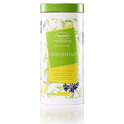 Ronnefeldt Tea Couture aromatisierter Grüntee, Morgentau - Mango-Zitrus Geschmack, 100 g