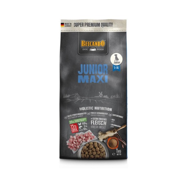 Hunde Trockenfutter - Junior Maxi mit Geflügel und Reis 1kg - Belcando Hundefutter - leichtverdaulich