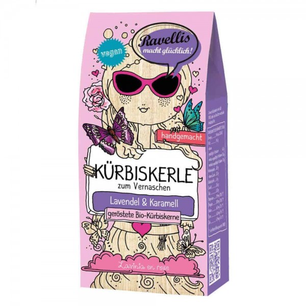 Ravellis Kürbiskerne mit Lavendel & Karamell (80 g) - Bio