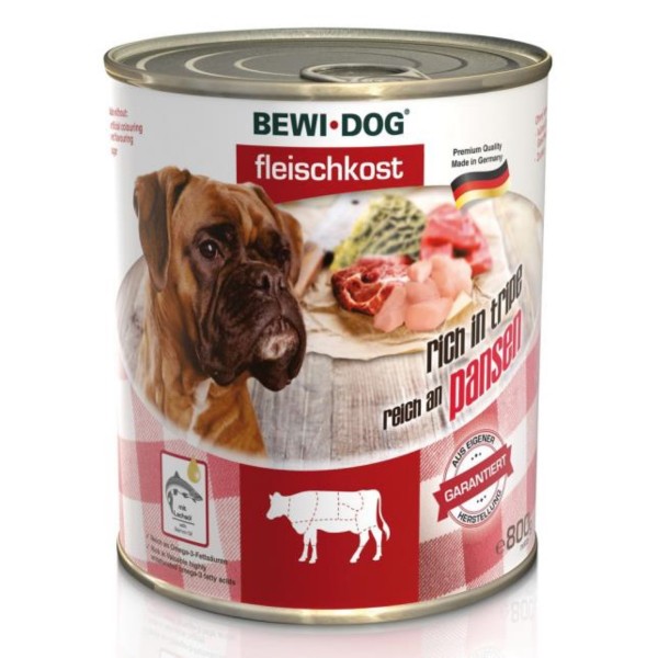 Bewi Dog - Hunde Fleischkost - Reich an Pansen - 800g