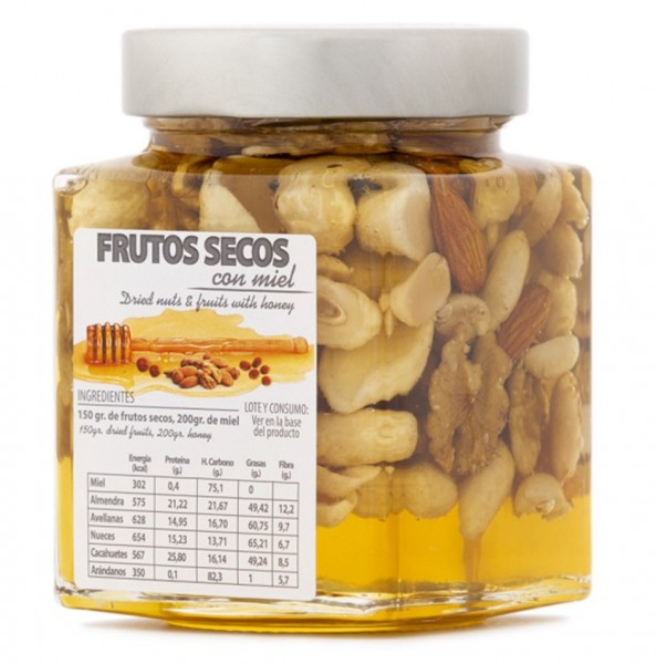 In spanischen Honig eingelegte Nussmischung - einzigartiges Produkt mit tollem Geschmack - 450 g